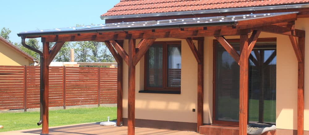 Pergola mit Terrassenstegplatten