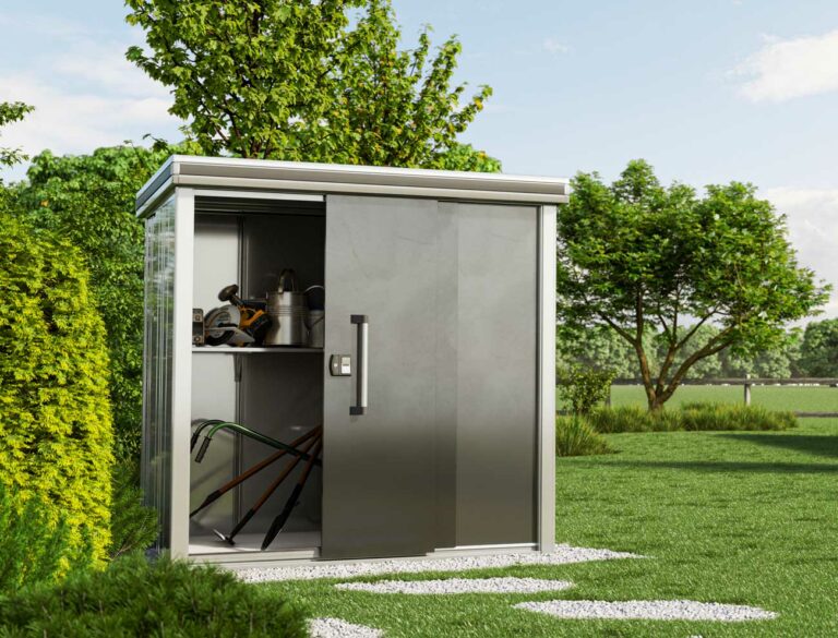 Metallgerätehaus 187x116cm, Türhöhe 190 cm, 300 kg/m2