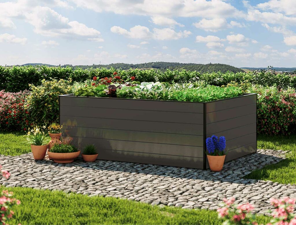 Hochbeet Alu 195x150x77 cm, MADE IN AUSTRIA, wartungsfrei, 4 Farben