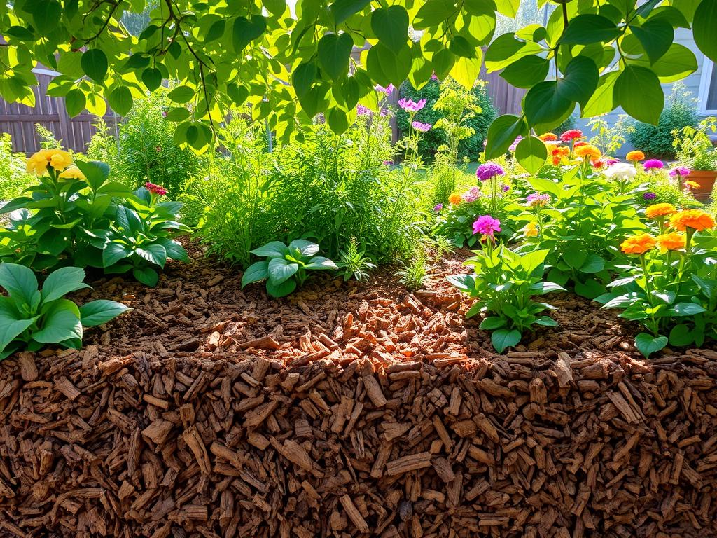 Rindenmulch im Hochbeet