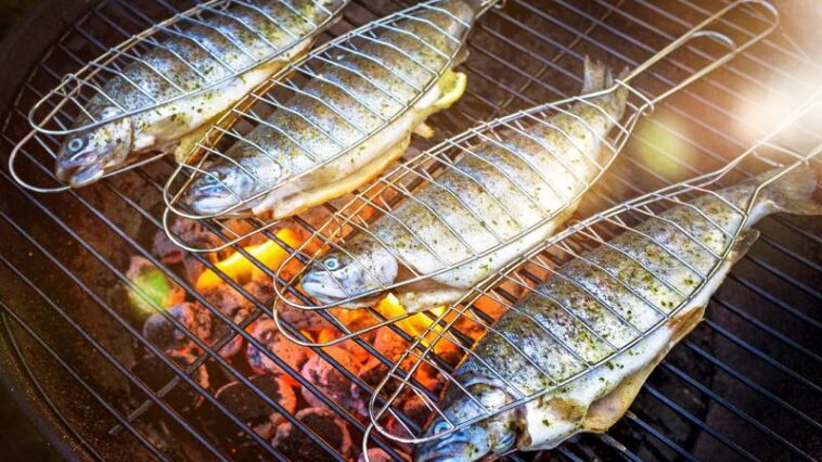 Forellen auf dem Grill